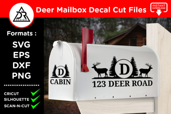 Download Deer Mailbox Decal Cut Files SVG - Decal Collection