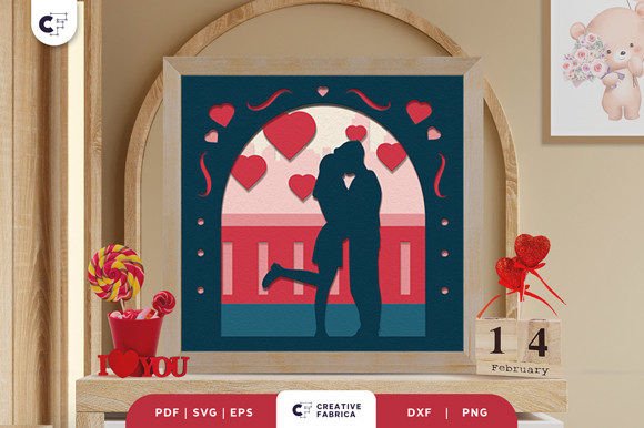 Download Romantic Couple in the City 3D Light Box - Premium Bundle